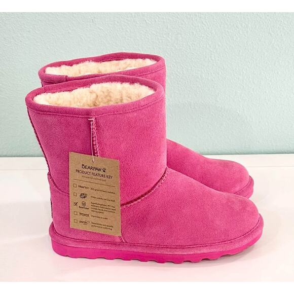 Womens BearPaw Elle Casual Boots ‘Pink: New W/Tag! Size: 5 Women’s - Picture 2 of 8